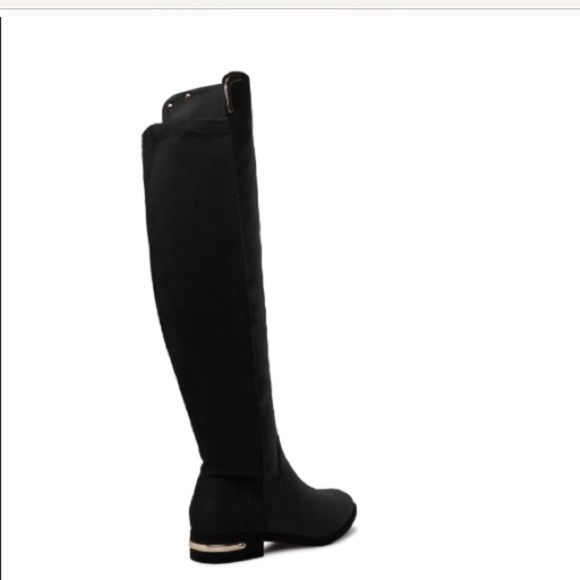 ShoeDazzle OTK Faux Leather Boots 8 WC - Picture 3 of 7